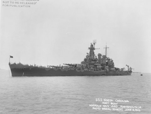 USS North Carolina 1942